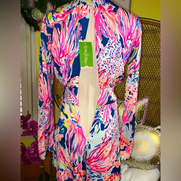 Lilly Pulitzer NWT 🦄 GLORIA Romper Indigo Sunken Treasure 🦄 - Picture 14 of 16